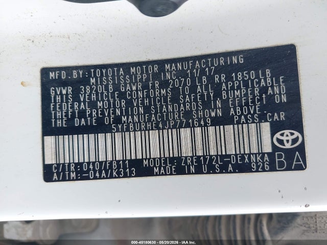 Toyota Corolla Le