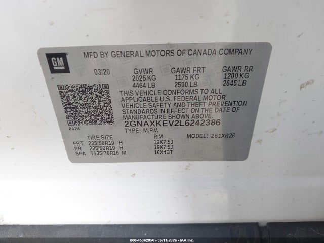 Chevrolet Equinox Fwd Lt 1.5l Turbo