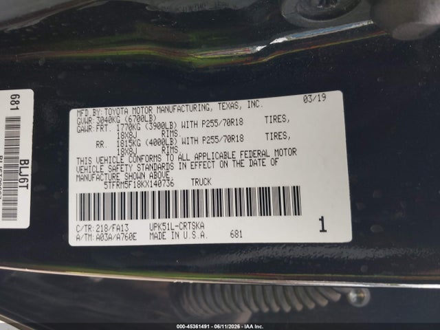 Toyota Tundra Sr 4.6l V8