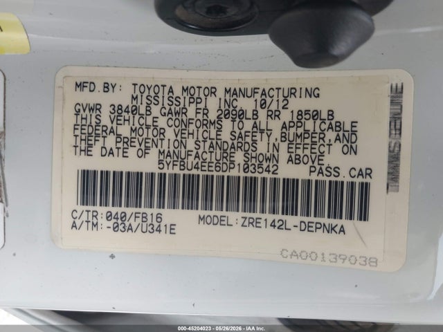 Toyota Corolla Le