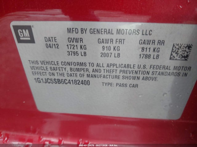 Chevrolet Sonic 2lt