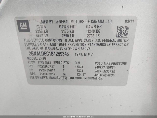 Chevrolet Equinox 1lt