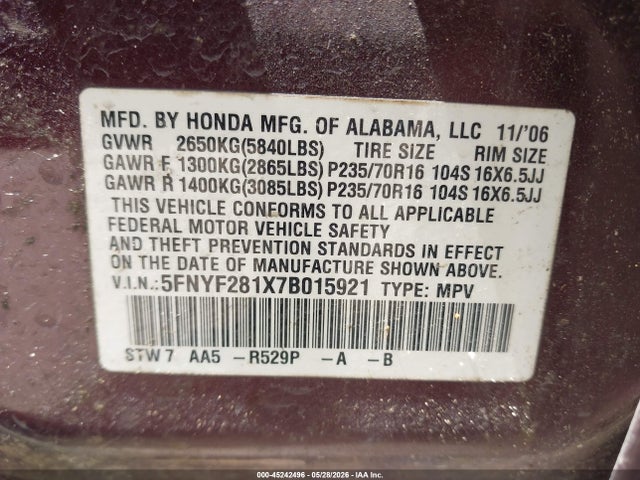 Honda Pilot Lx