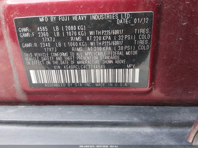 Subaru Outback 2.5i Limited