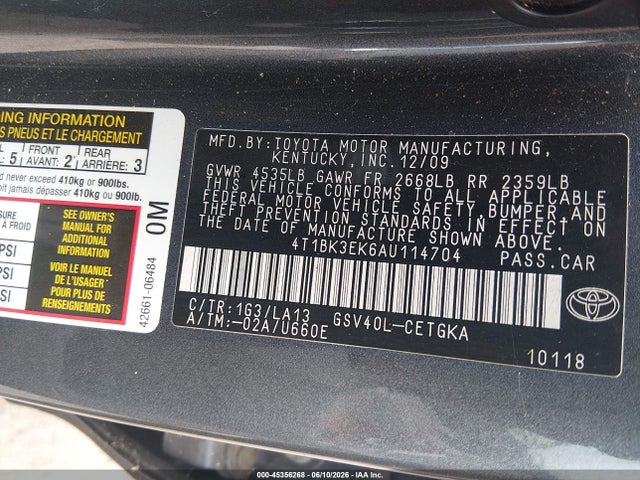 Toyota Camry Xle V6