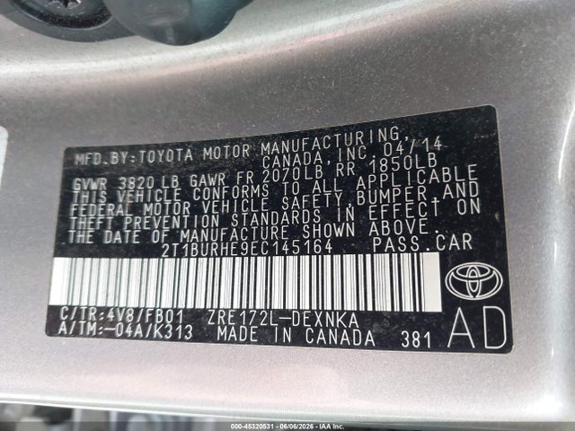 Toyota Corolla Le