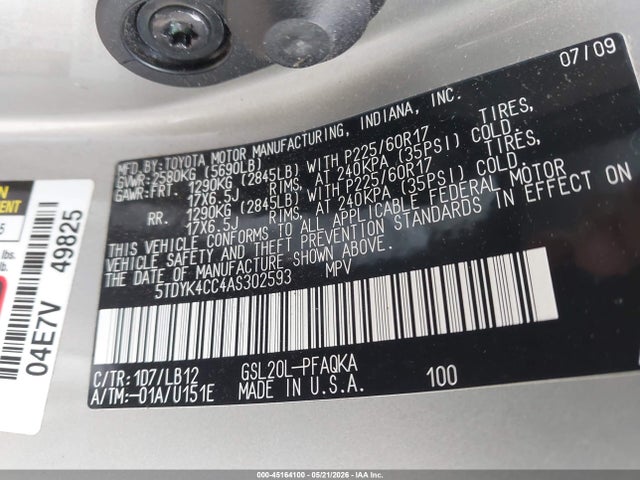 Toyota Sienna Xle