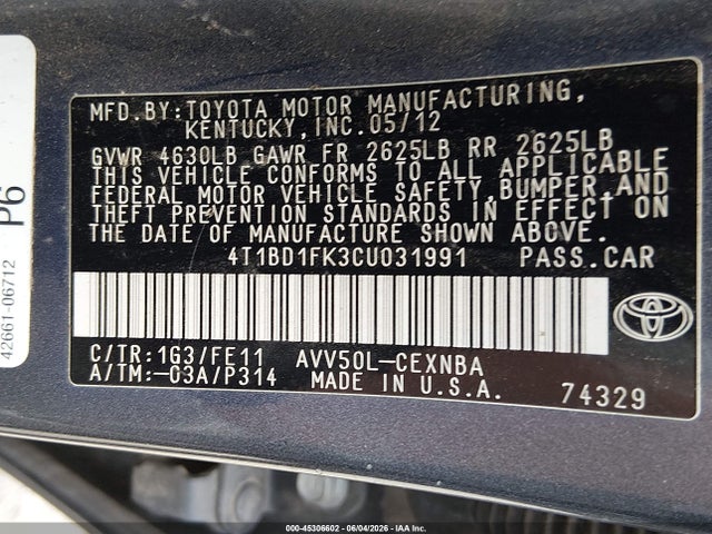 Toyota Camry Le