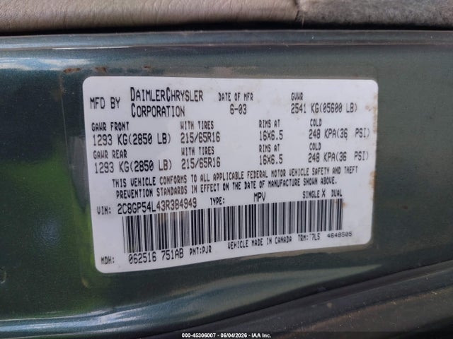 Chrysler Town & Country Lxi