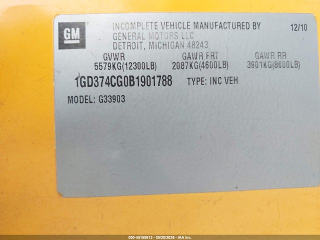 General Motors Savana Cutaway Work Van
