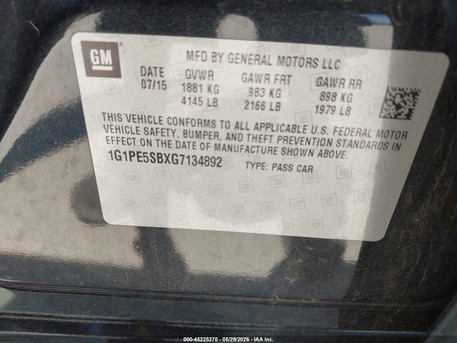 Chevrolet Cruze 1lt Auto