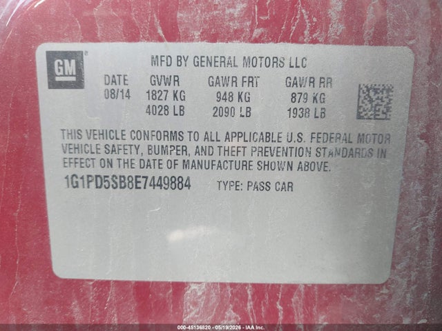 Chevrolet Cruze 1lt Manual