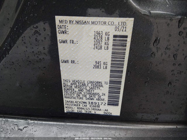 Nissan Altima Sr Fwd