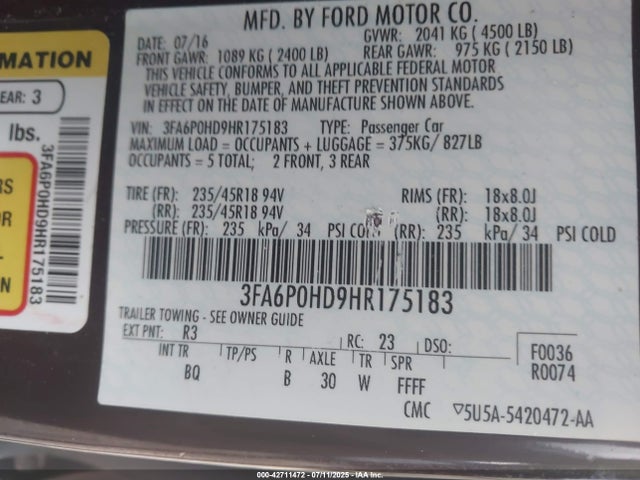 Ford Fusion Se