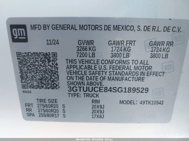 GMC Sierra 1500 4wd  Short Box Elevation With 3sb