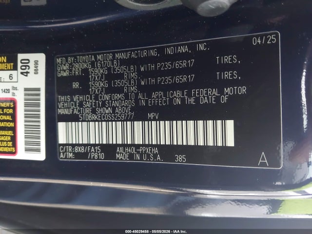 Toyota Sienna Le