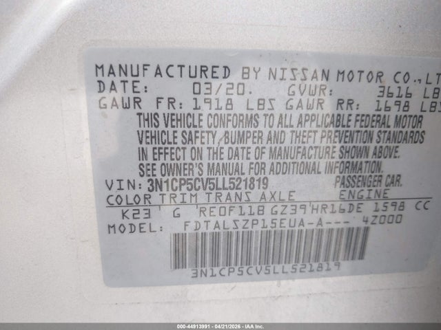 Nissan Kicks Sv Xtronic Cvt