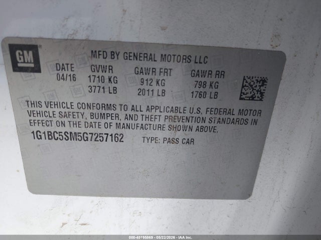 Chevrolet Cruze Ls Auto