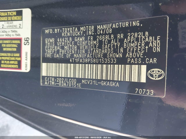 Toyota Camry Sle