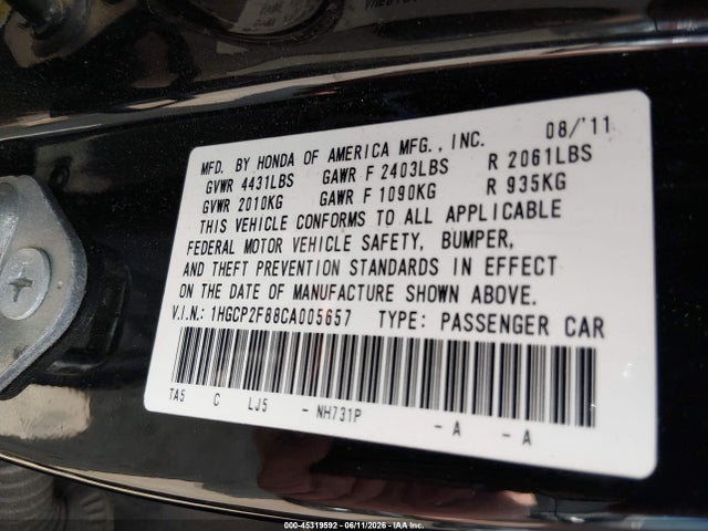Honda Accord 2.4 Ex-l
