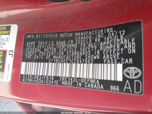 Toyota Corolla Le