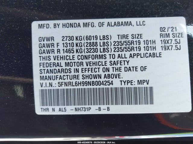 Honda Odyssey Elite