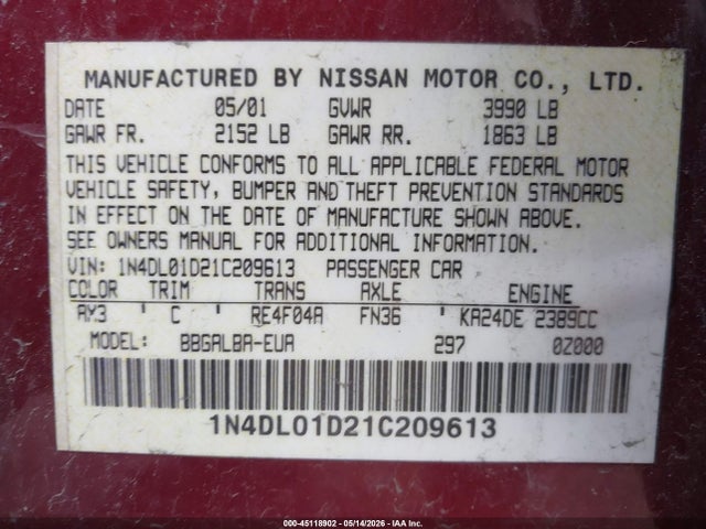 Nissan Altima Gxe