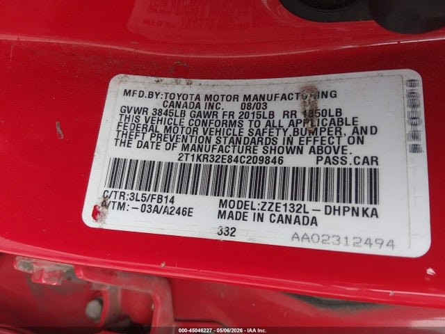 Toyota Matrix Xr
