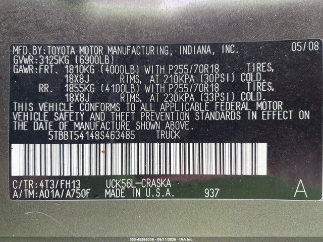 Toyota Tundra Base 4.7l V8