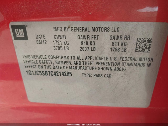 Chevrolet Sonic 2lt