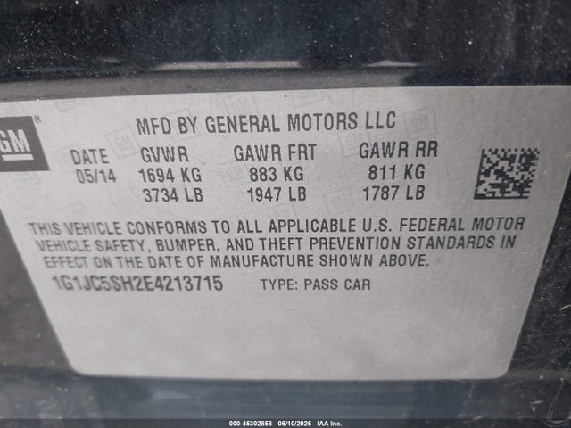 Chevrolet Sonic Lt Auto