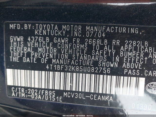 Toyota Camry Le V6