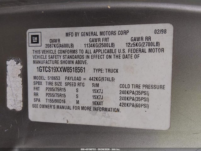 GMC Sonoma Sls