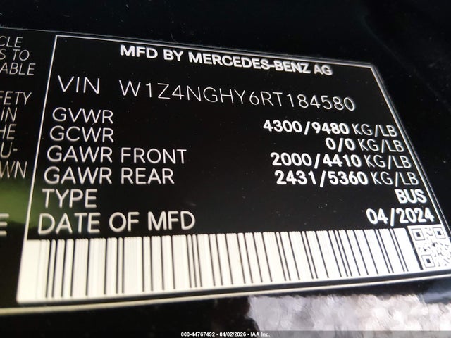 Mercedes-Benz Sprinter 2500 High Roof 4-cyl Diesel Ho