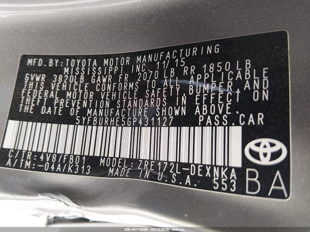 Toyota Corolla Le