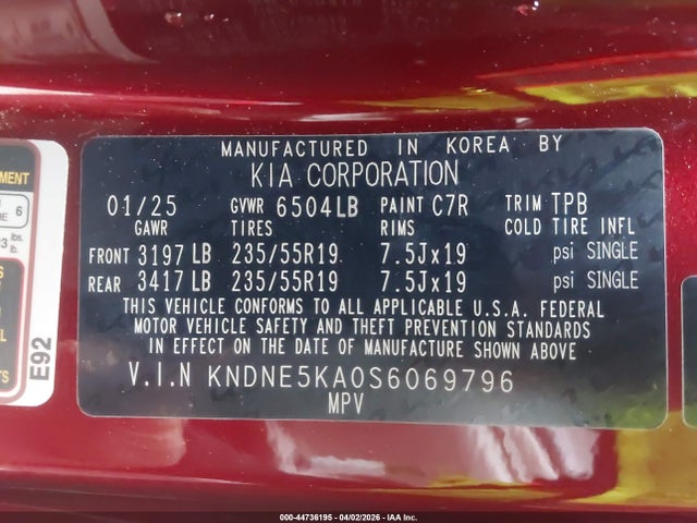 Kia Carnival Sx