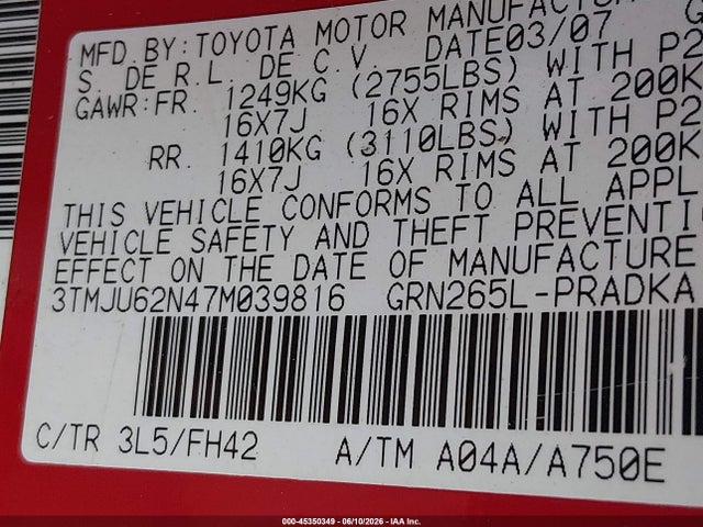 Toyota Tacoma Prerunner V6
