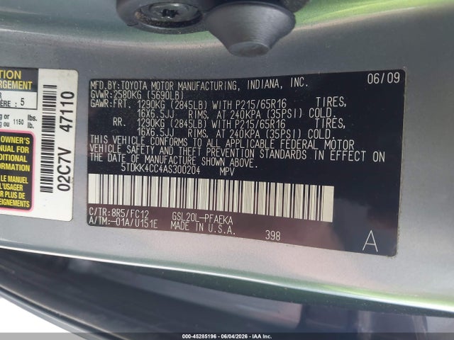 Toyota Sienna Le