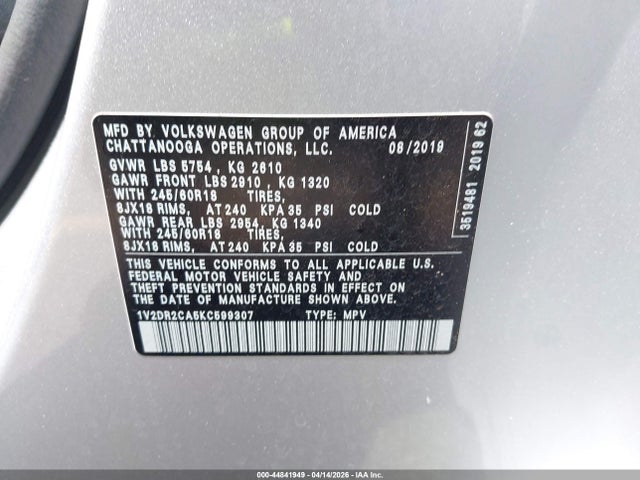Volkswagen Atlas 3.6l V6 Se