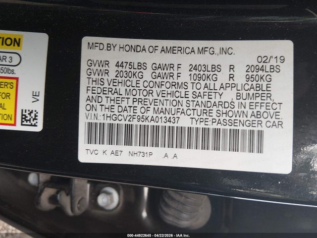 Honda Accord Touring 2.0t