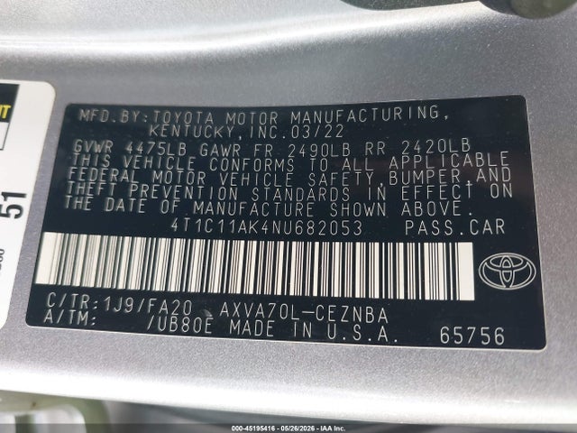Toyota Camry Le