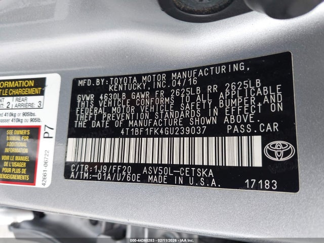 Toyota Camry Se