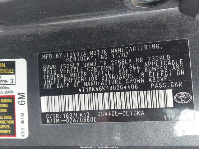 Toyota Camry Xle V6