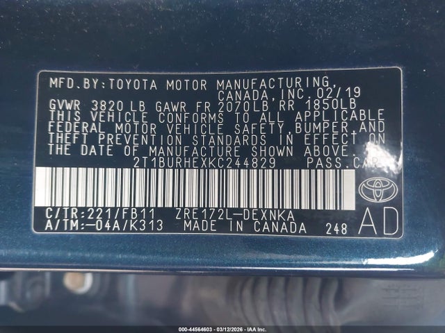 Toyota Corolla Le