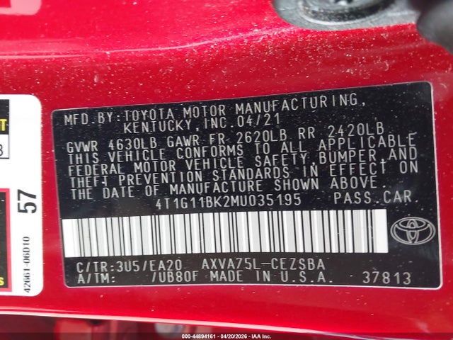 Toyota Camry Se Awd
