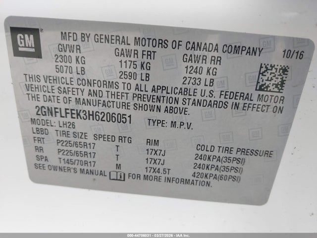 Chevrolet Equinox Lt