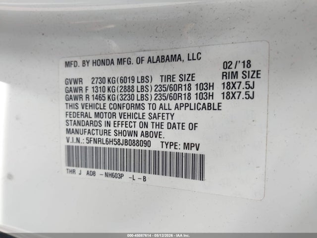 Honda Odyssey Ex