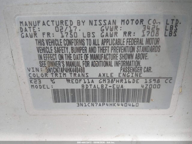 Nissan Versa 1.6 Sv