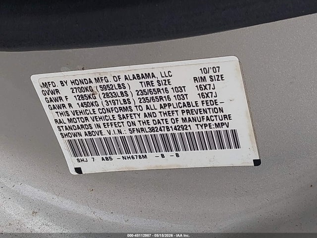 Honda Odyssey Lx