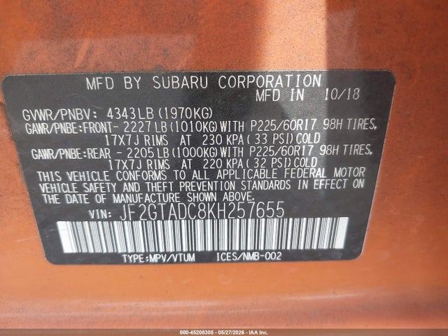 Subaru Crosstrek 2.0i Premium
